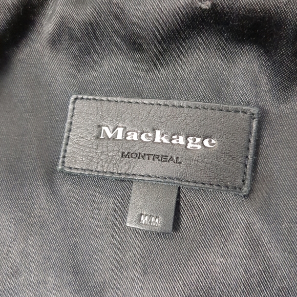 Mackage Montreal Wool Leather Peacoat Jacket Coat Size Medium EUC - Picture 6 of 12